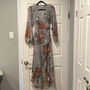 Floral wrap dress